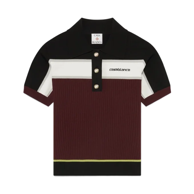 Striped Short Sleeve Polo Shirt