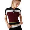 Striped Short Sleeve Polo Shirt