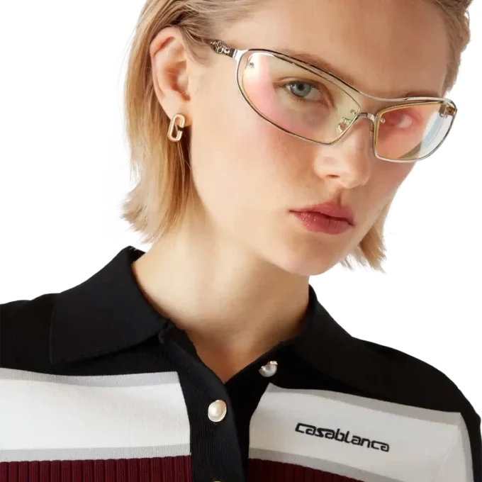 Striped Short Sleeve Polo Shirt