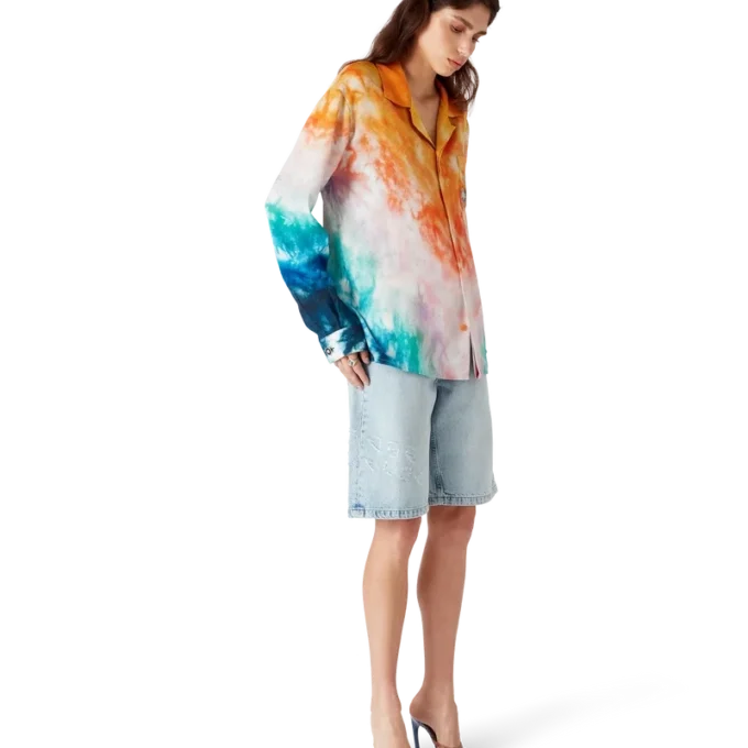 Surf Trip Long Sleeve Silk Shirt| Casablanca Paris