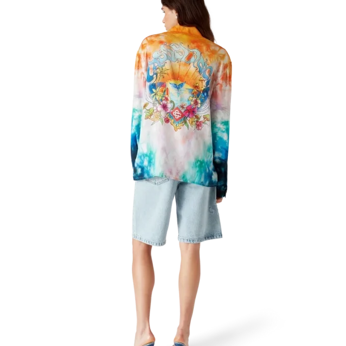 Surf Trip Long Sleeve Silk Shirt| Casablanca Paris