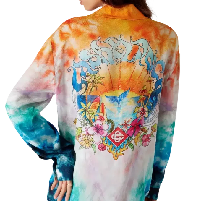 Surf Trip Long Sleeve Silk Shirt| Casablanca Paris