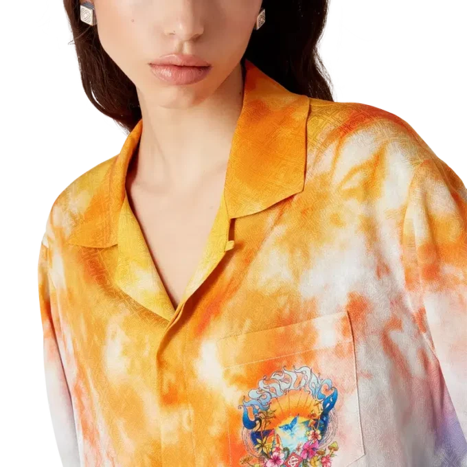 Surf Trip Long Sleeve Silk Shirt| Casablanca Paris