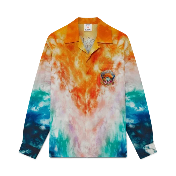 Surf Trip Long Sleeve Silk Shirt| Casablanca Paris