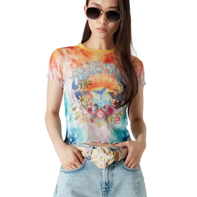 Surf Trip Tie Dye Mesh T-Shirt