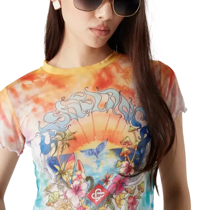 Surf Trip Tie Dye Mesh T-Shirt