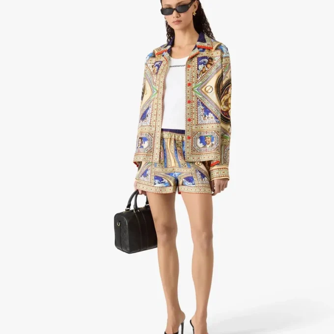 Take Me to Church Cuban Collar Long Sleeve Silk Shirt Take Me to Church Cuban Collar Long Sleeve Silk Shirt