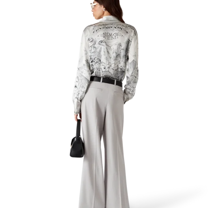Tattoo Long Sleeve Silk Shirt Tattoo Long Sleeve Silk Shirt