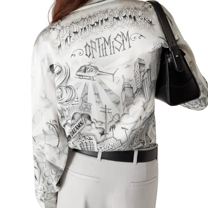 Tattoo Long Sleeve Silk Shirt Tattoo Long Sleeve Silk Shirt