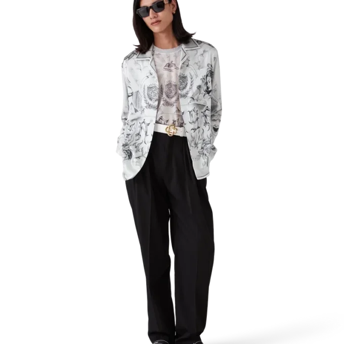 Tattoo Long Sleeve Silk Shirt Tattoo Long Sleeve Silk Shirt