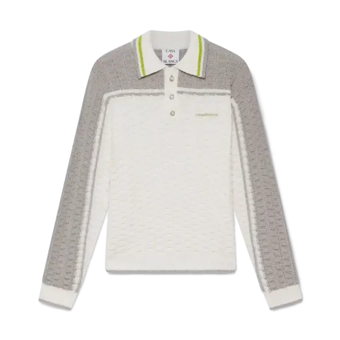 Tennis Boucle Long Sleeve Polo Shirt Tennis Boucle Long Sleeve Polo Shirt