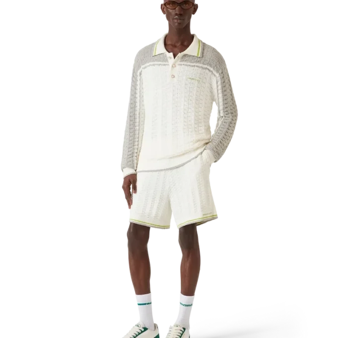 Tennis Boucle Long Sleeve Polo Shirt Tennis Boucle Long Sleeve Polo Shirt
