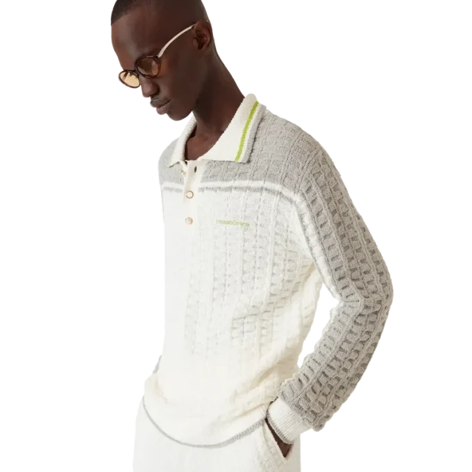 Tennis Boucle Long Sleeve Polo Shirt Tennis Boucle Long Sleeve Polo Shirt