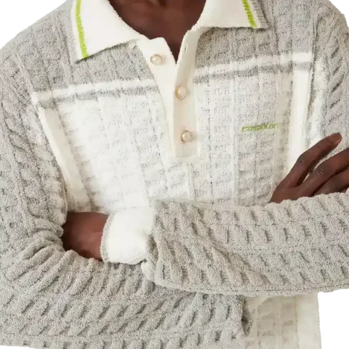 Tennis Boucle Long Sleeve Polo Shirt Tennis Boucle Long Sleeve Polo Shirt