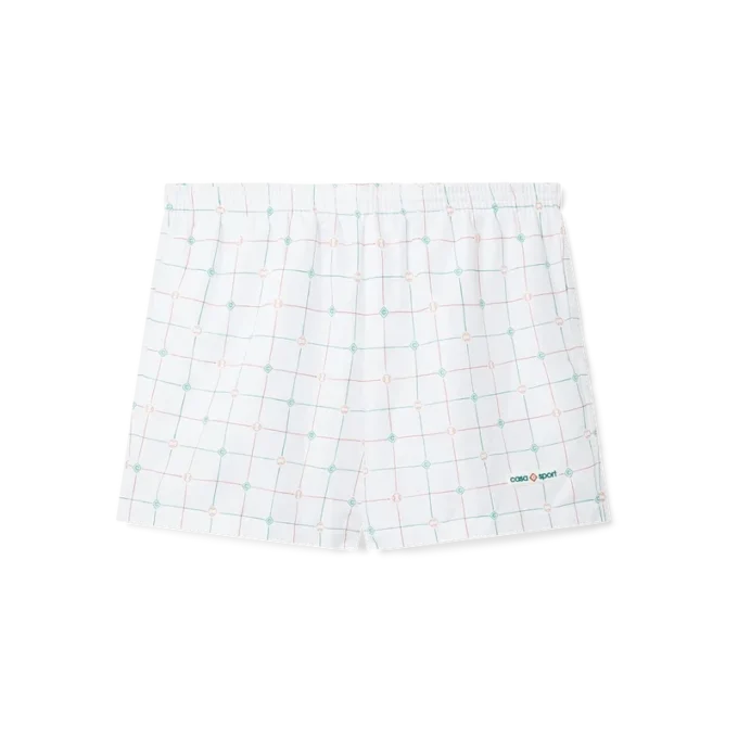 Tennis Check Swim Trunks