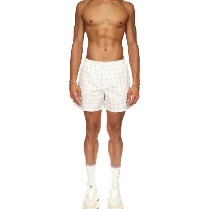Tennis Check Swim Trunks