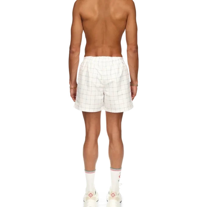 Tennis Check Swim Trunks