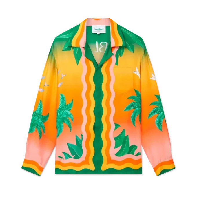 Tennis Club En Fleur Silk Shirt
