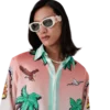 Tennis Club Long Sleeve Silk Shirt