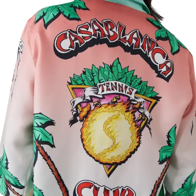 Tennis Club Long Sleeve Silk Shirt