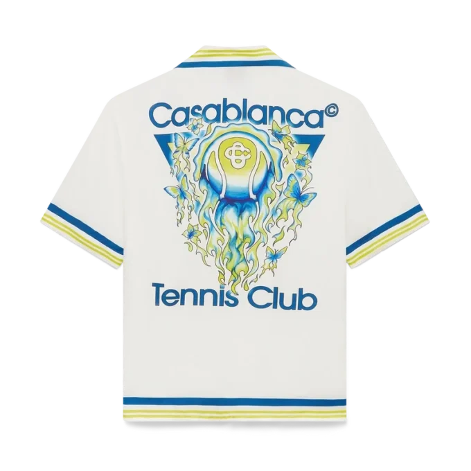 Tennis Club Short Sleeve Silk Shirt