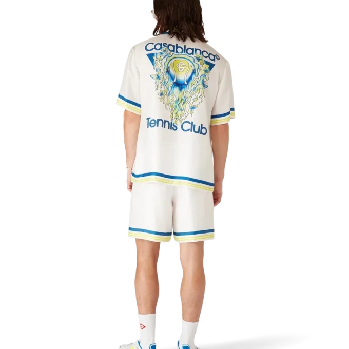 Tennis Club Short Sleeve Silk Shirt