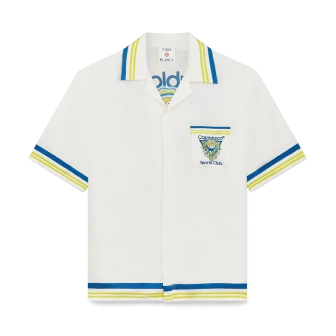 Tennis Club Short Sleeve Silk Shirt