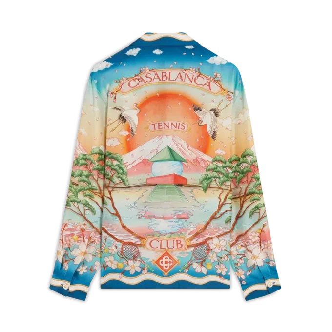 Tennis Club Long Sleeve Silk Shirt