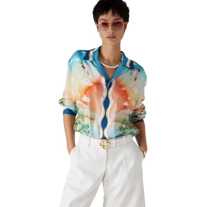 Tennis Club Silk Long Sleeve Shirt Tennis Club Silk Long Sleeve Shirt