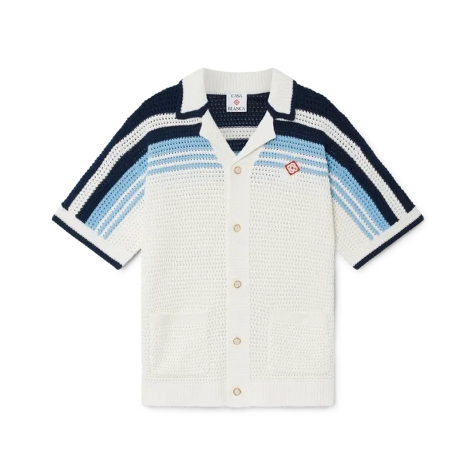 Tennis Cotton Crochet Short Sleeve Shirt