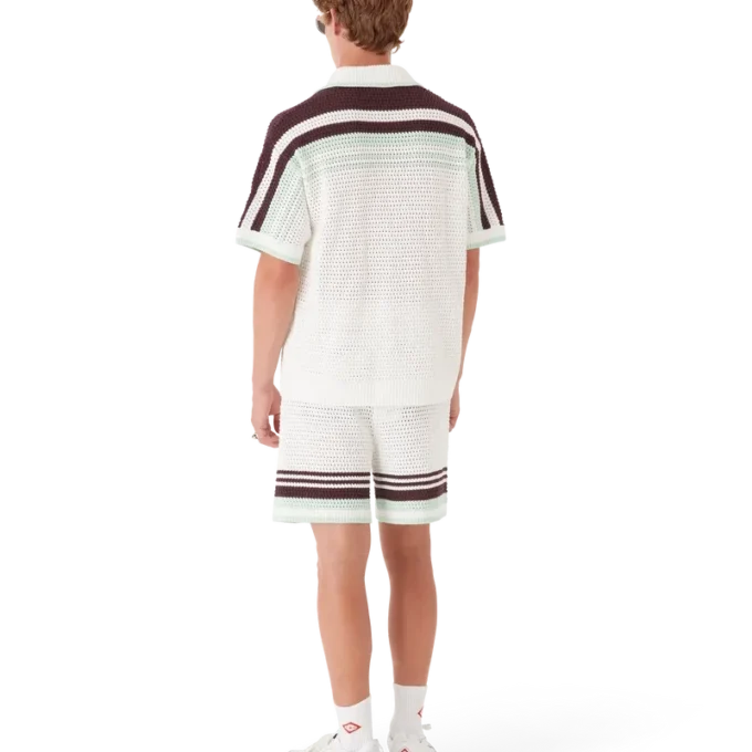 Tennis Cotton Crochet Short Sleeve Shirt