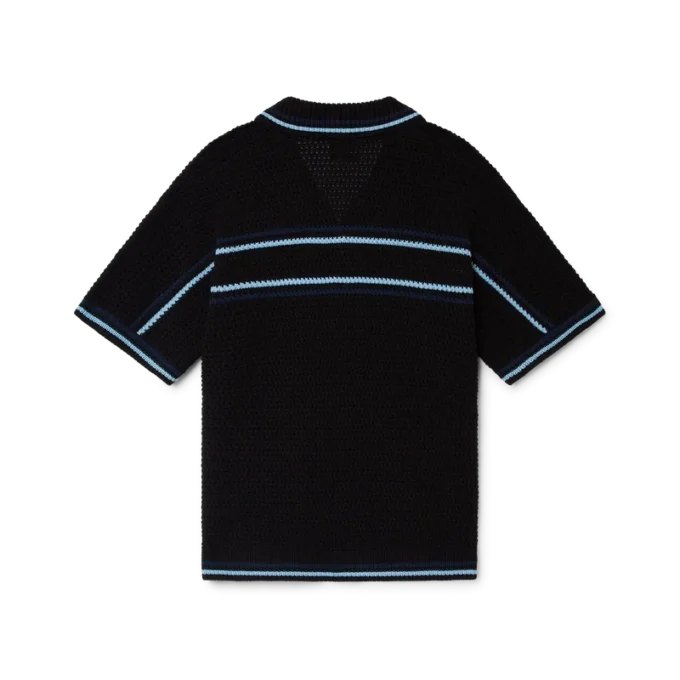 Tennis Cotton Crochet Short Sleeve Shirt