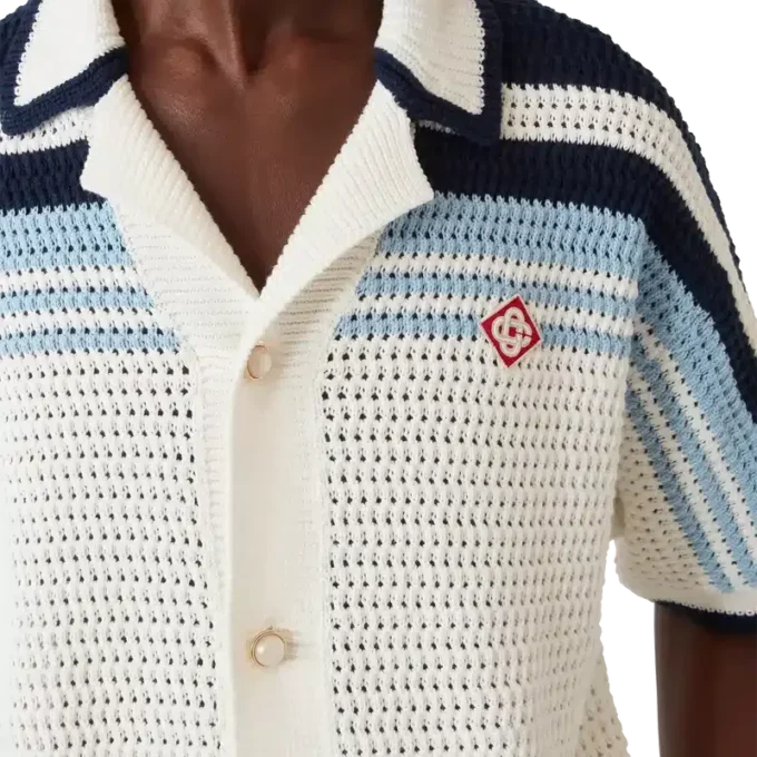 Tennis Cotton Crochet Short Sleeve Shirt