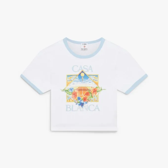 Tennis Landscape Ringer Baby Short Sleeve T-Shirt Tennis Landscape Ringer Baby Short Sleeve T-Shirt