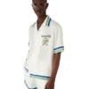 Tennis Mascot Short Sleeve Silk Twill Shirt