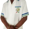 Tennis Mascot Short Sleeve Silk Twill Shirt