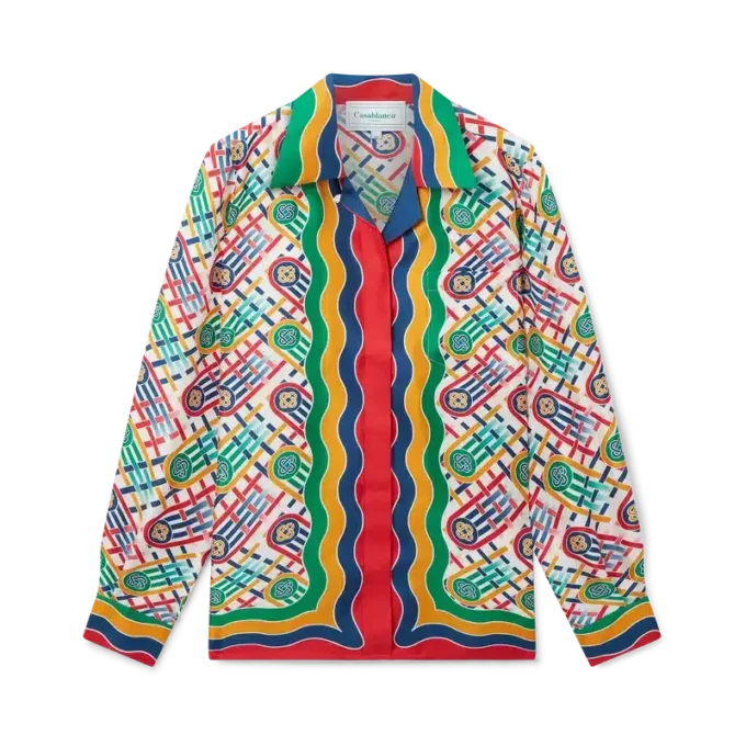 Tennis Monogram Silk Shirt