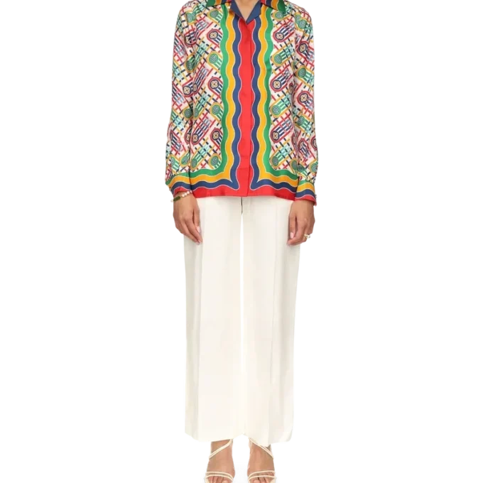 Tennis Monogram Silk Shirt
