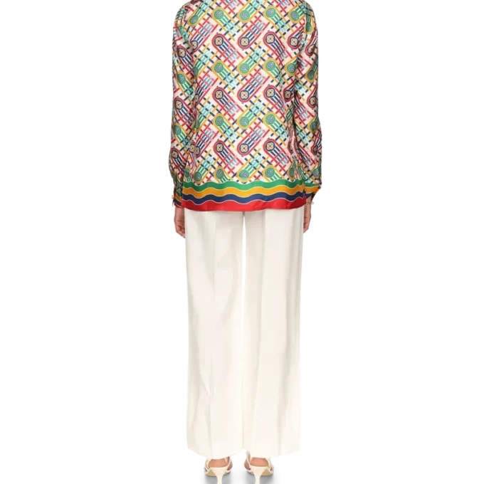 Tennis Monogram Silk Shirt