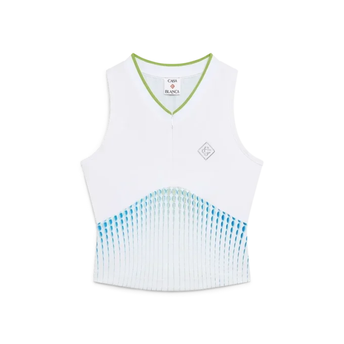 Tennis Printed Racer Top