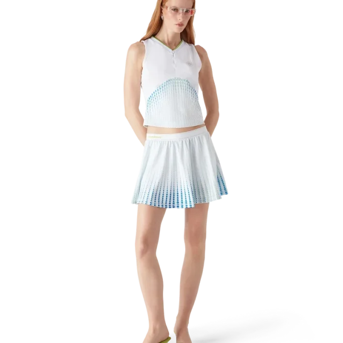 Tennis Printed Racer Top