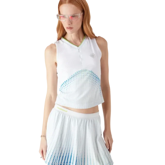 Tennis Printed Racer Top