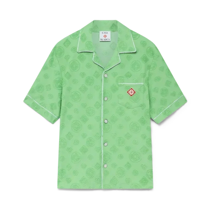 Towelling Monogram Short Sleeve Shirt Towelling Monogram Short Sleeve Shirt
