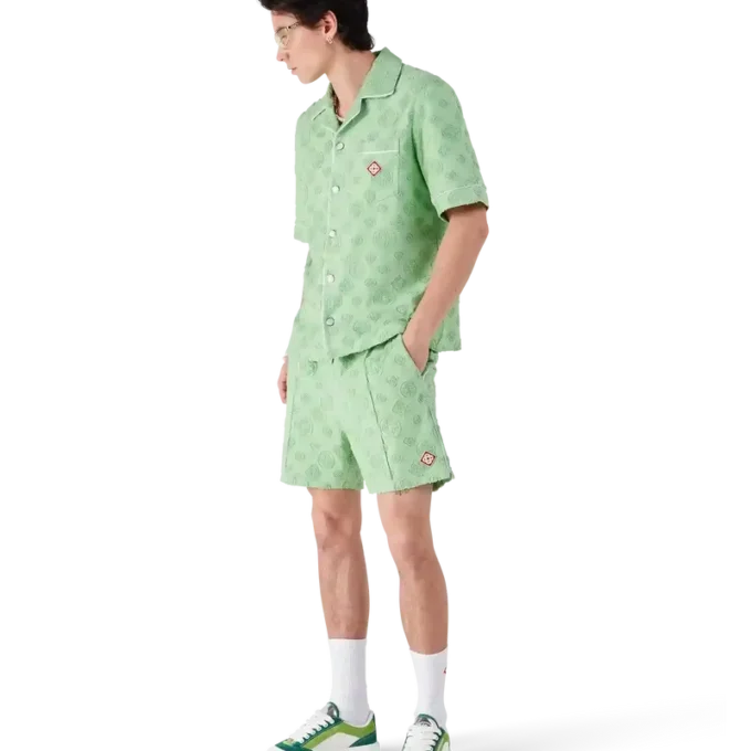 Towelling Monogram Short Sleeve Shirt Towelling Monogram Short Sleeve Shirt