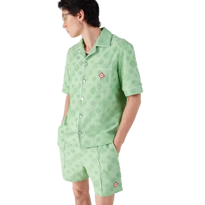 Towelling Monogram Short Sleeve Shirt Towelling Monogram Short Sleeve Shirt