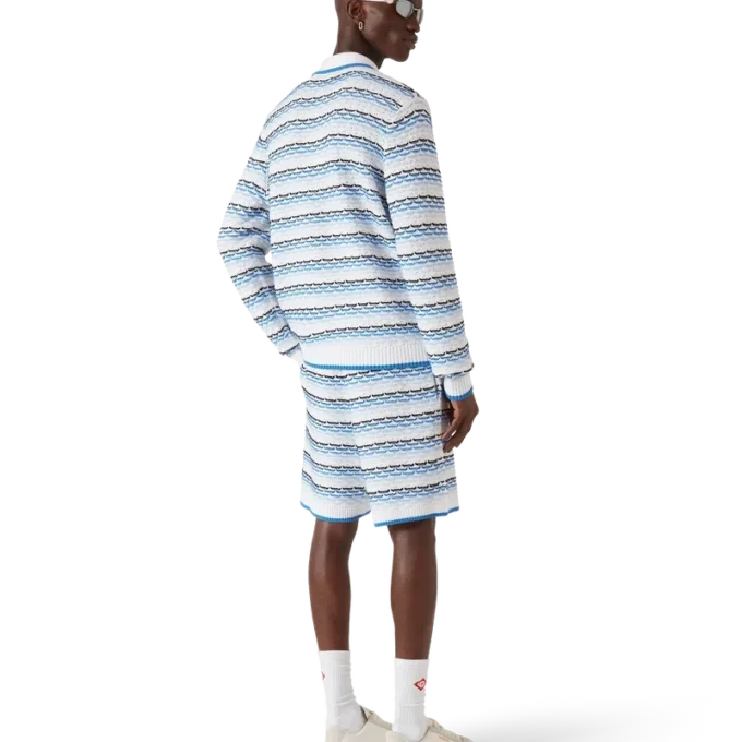 Tuck Stitch Long Sleeve Polo Shirt Tuck Stitch Long Sleeve Polo Shirt