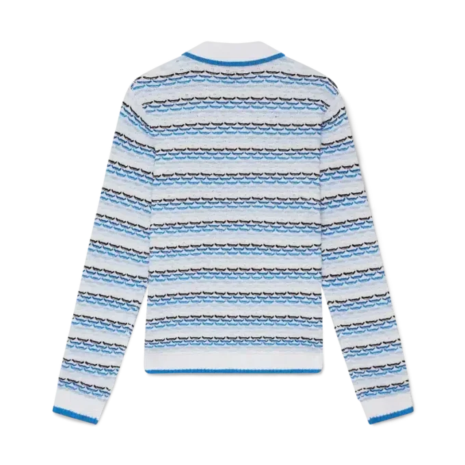Tuck Stitch Long Sleeve Polo Shirt Tuck Stitch Long Sleeve Polo Shirt