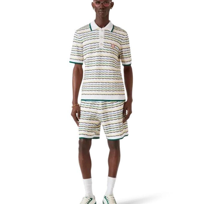 Tuck Stitch Short Sleeve Polo Shirt Tuck Stitch Short Sleeve Polo Shirt