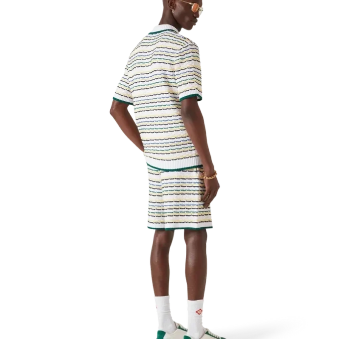 Tuck Stitch Short Sleeve Polo Shirt Tuck Stitch Short Sleeve Polo Shirt