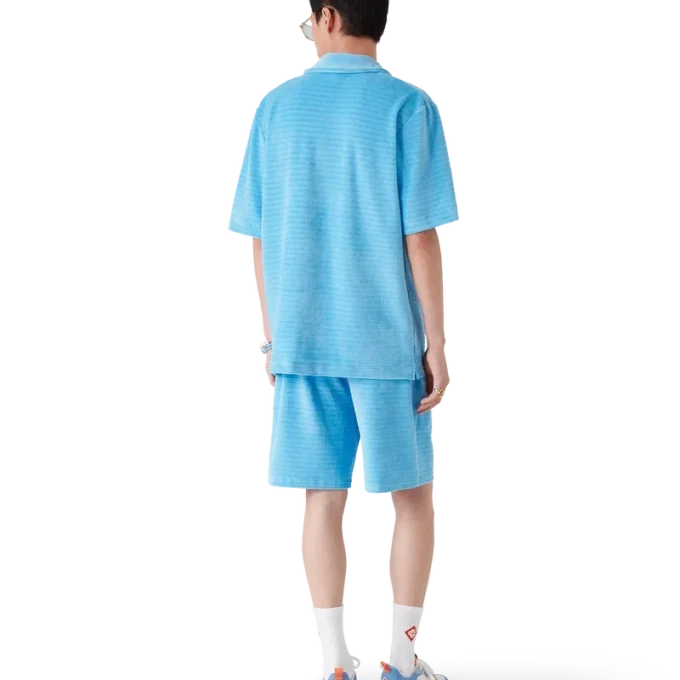 Velour Short Sleeve Stripe Shirt